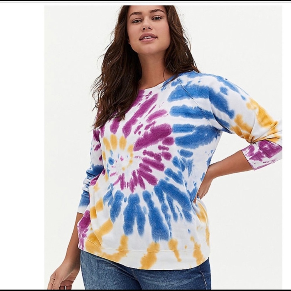 NWT Torrid Tie Dye Crew Sweatshirt Sz 2